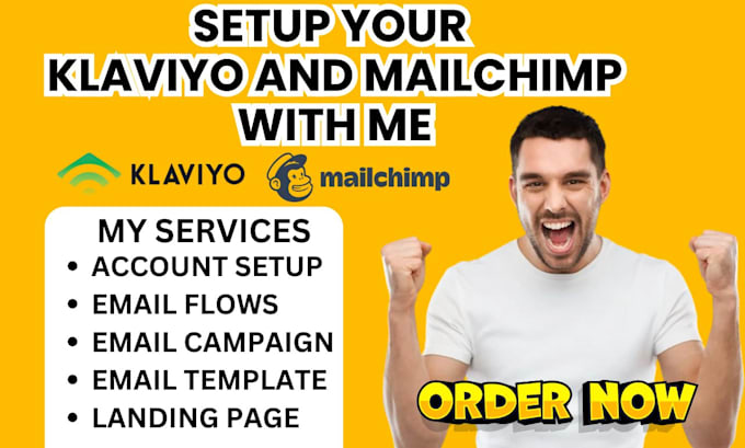 Gig Preview - Setup email flows campaign on klaviyo mailchimp email marketing template shopify