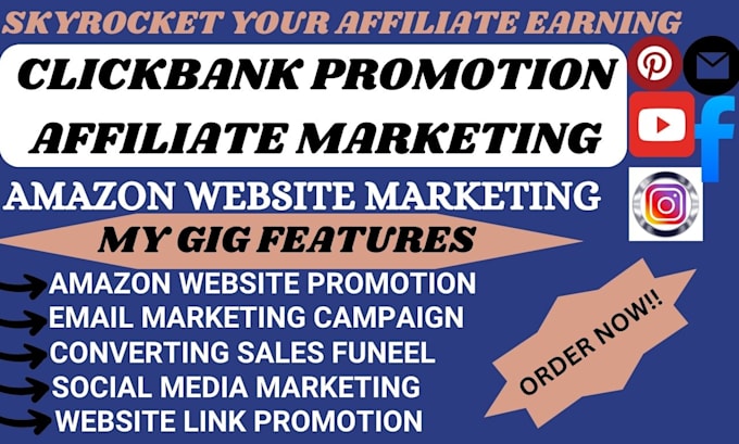 Gig Preview - Build amazon affiliate website link promotion for clickbank sales promotion ads