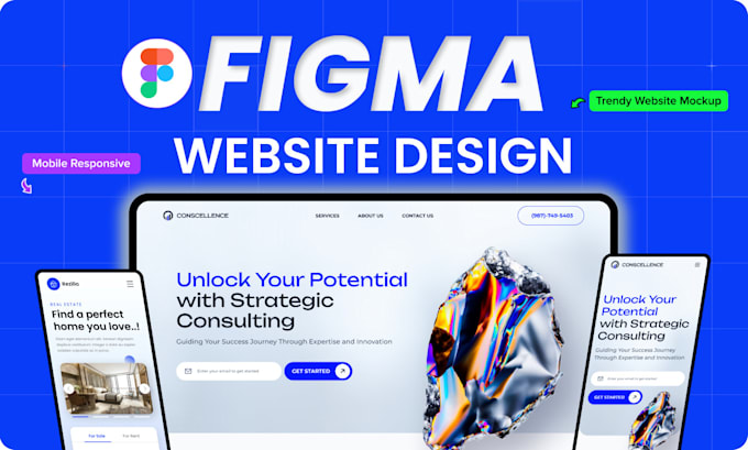 Gig Preview - Design custom website ui ux, figma ui design, ui ux landing page