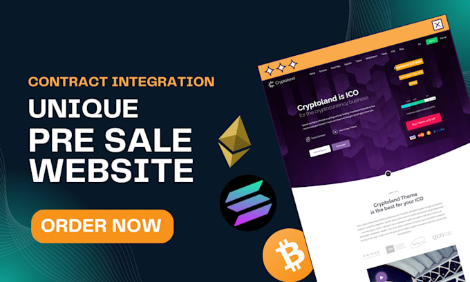 Gig Preview - Create unique presale website or ico website