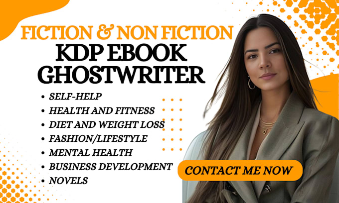 Gig Preview - Be your ebook ghostwriter, KDP ghost book writer, and nonfiction ghostwriter