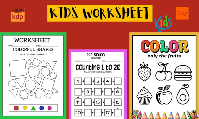 Gig Preview - Design kindergarten preschool kids activity book worksheets tracing workbook