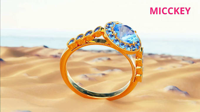 Gig Preview - 3d jewellery animation cgi 3d jewellery animation video 3d jewelry 3d cad design