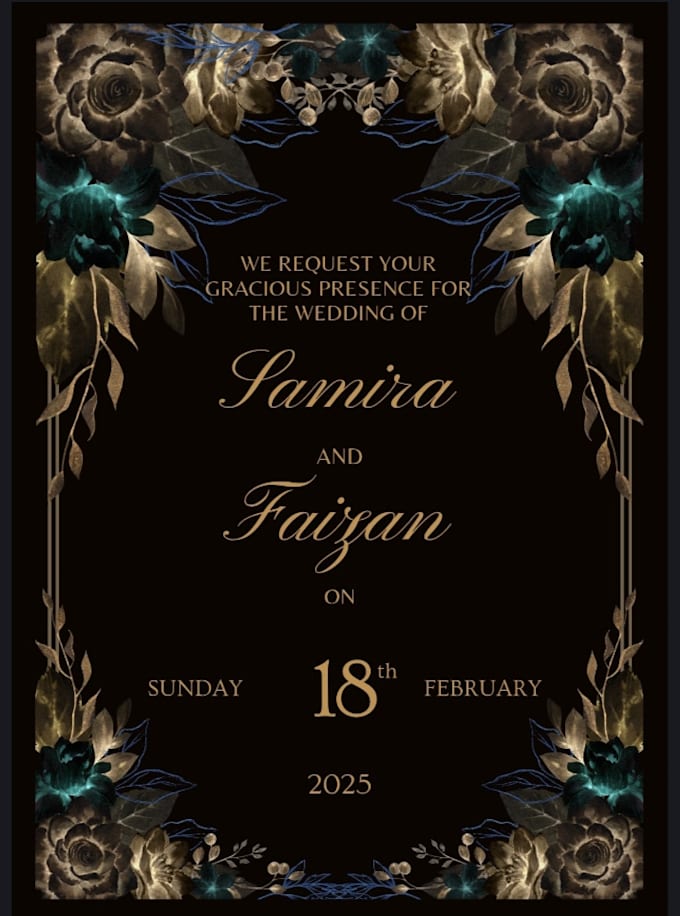 Gig Preview - Create gorgeous invitation cards for wedding, birthday etc