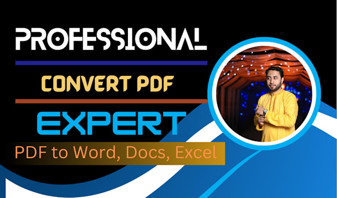 Gig Preview - Provide services for converting PDF to word, docs, excel and typing assistance