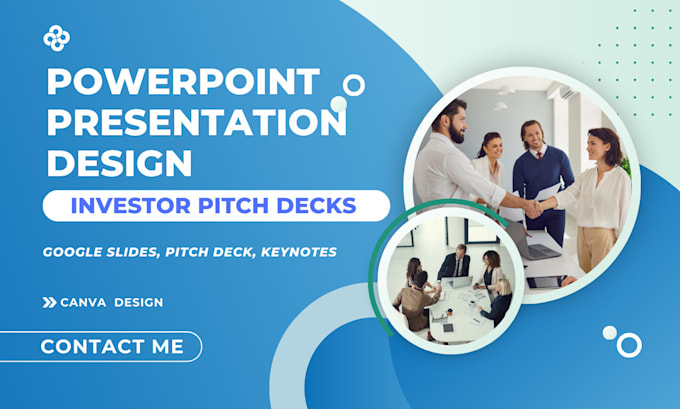 Bestseller - design powerpoint canva presentation google slides  investor pitch desk template