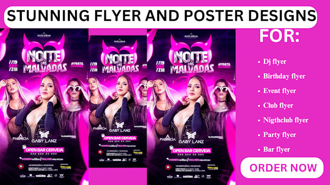 Gig Preview - Design a stunning party flyer, club, dj, music, bar, birthday, and event flyers