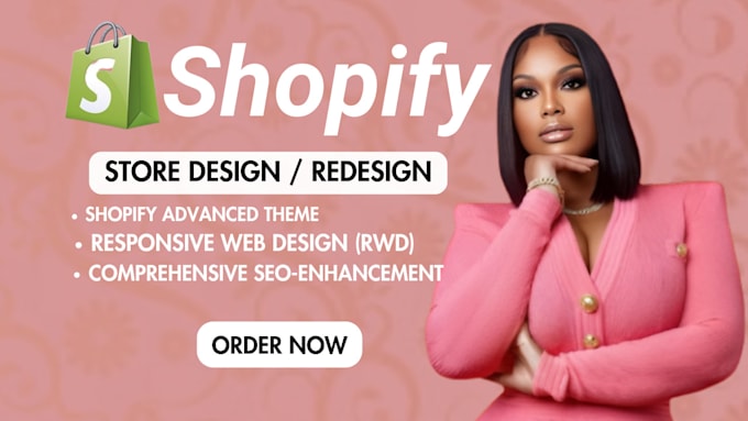 Gig Preview - Shopify website redesign shopify website design redesign shopify store