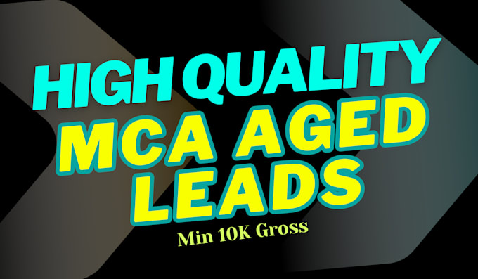 Gig Preview - High quality aged mca leads