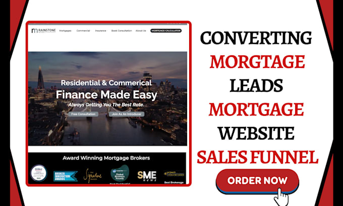 Gig Preview - Mortgage website mortgage leads mortgage sales funnel mortgage landing page