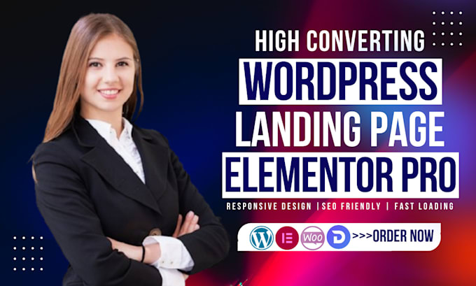 Gig Preview - Create wordpress landing page wordpress website, landing page design elementor