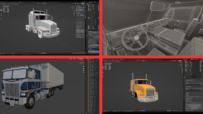 Gig Preview - Create american truck simulator and ets2 custom truck vehicles skins trailer map