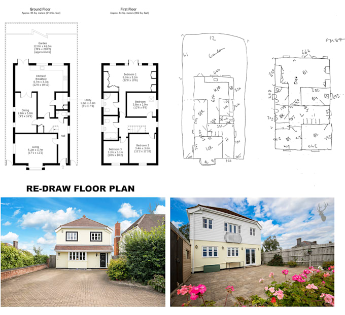 Gig Preview - 2d black and white floor plans for you