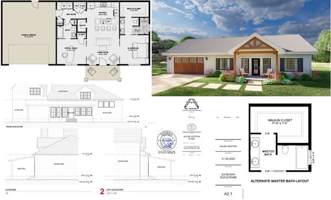 Gig Preview - Draw architectural floor plan, site plan, adu garage permit, structural plan