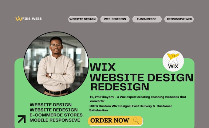 Gig Preview - Design or redesign a professional wix website for your business