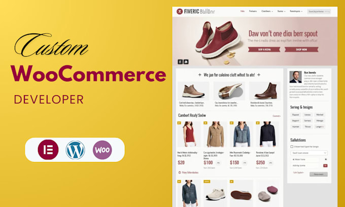 Gig Preview - Design a stunning ecommerce store on shopify, woocommerce