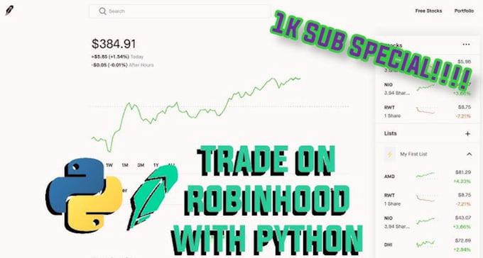 Gig Preview - Build stock trading bot, robinhood crypto api bot, dydx exchange, etoro, webull