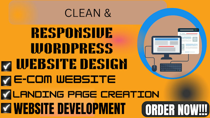 Gig Preview - Do clean wordpress website development and business website design