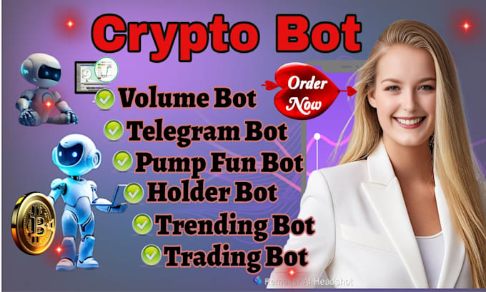 Gig Preview - Build ai volume holder token launch trading pump fun bot mini apps on evm solana