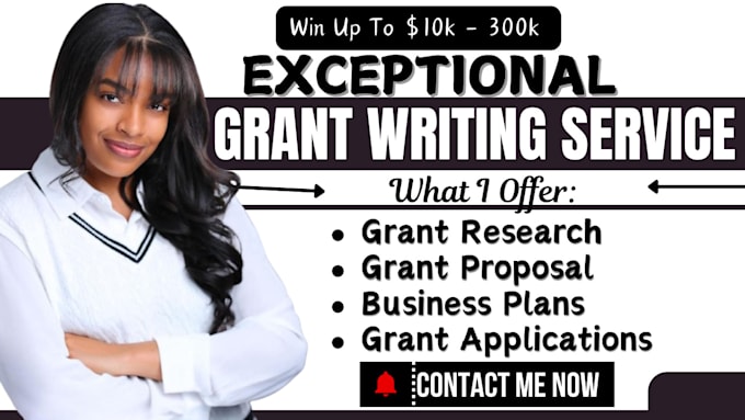 Gig Preview - Do grant proposal writing grant research grant application and business plan