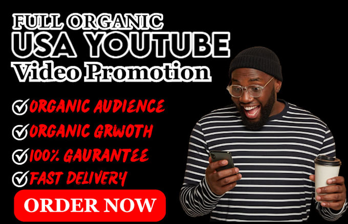 Gig Preview - Do USA youtube promotion USA video channel marketing promotion to USA audience