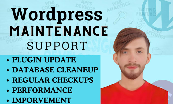 Gig Preview - Provide wordpress website maintenance and wordpress support or help