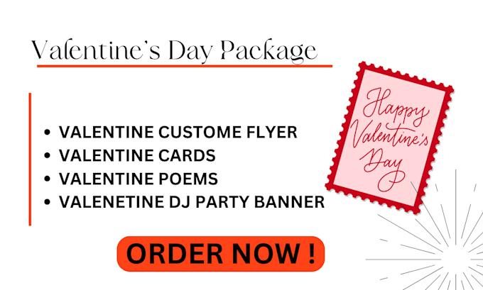 Gig Preview - Do your valentine custom flyer cards party banner and poems