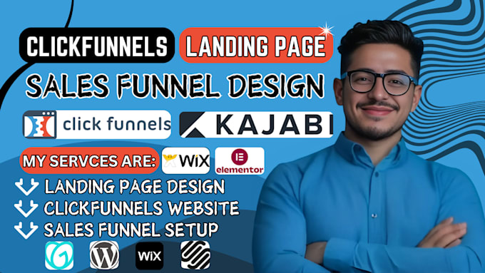 Gig Preview - Build clickfunnels landing page, website design, or gohighlevel sales funnel