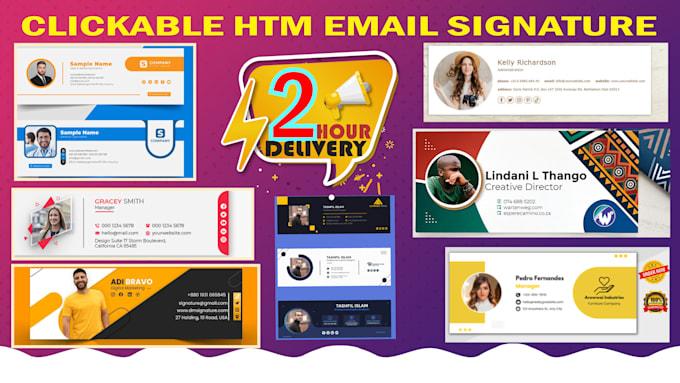 Gig Preview - Create clickable html email signature for gmail, outlook, etc