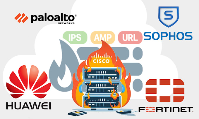 Gig Preview - Configure fortinet, palo alto, cisco ftd, sophos, and huawei firewalls