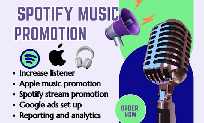 Gig Preview - Do spotify stream app music google ads playstore apple music promotion