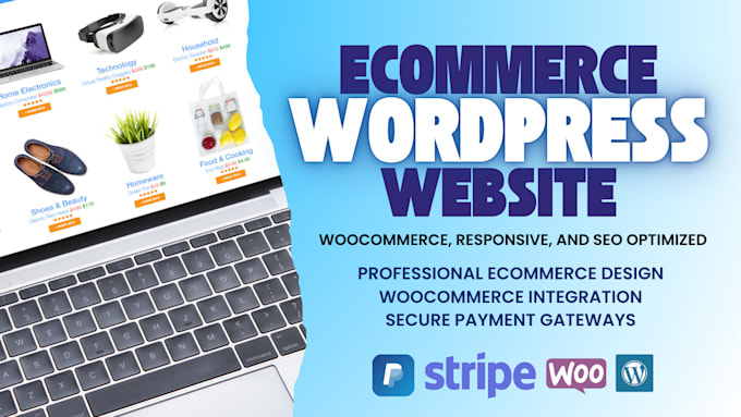 Gig Preview - Create a wordpress ecommerce online store website on woocommerce