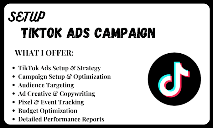 Gig Preview - Run tiktok ads setup tiktok ads campaign manage tiktok ads for traffic and sales