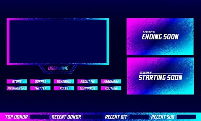 Gig Preview - Design animated stream overlay, kick, twitch overlay, twitch logo banner emote