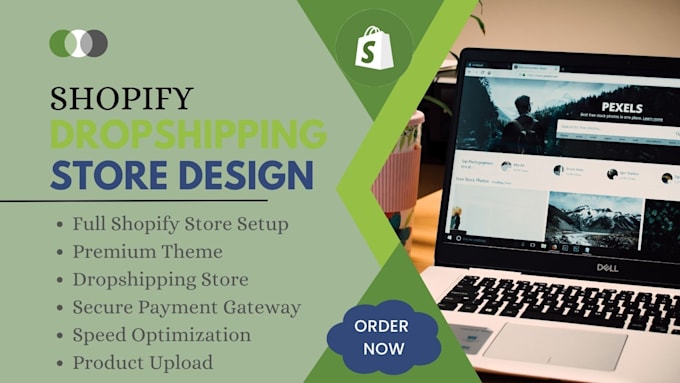 Gig Preview - Build automated shopify dropshipping, shopify website, dropshipping store