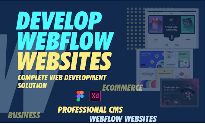 Gig Preview - Design, develop cms and ecommerce webflow website and convert figma to webflow