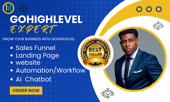 Gig Preview - Gohighlevel sales funnel, gohighlevel landing page, ghl website and automation