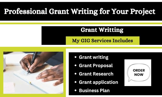 Gig Preview - Do professional grant writing to secure your project