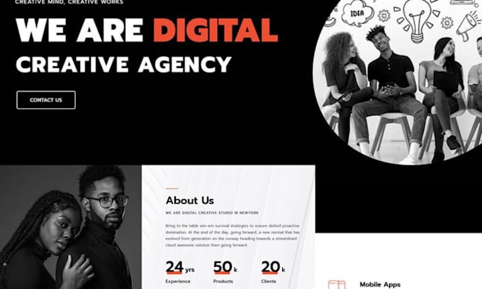 Gig Preview - Build, customize wp digital marketing agency or smma agency website