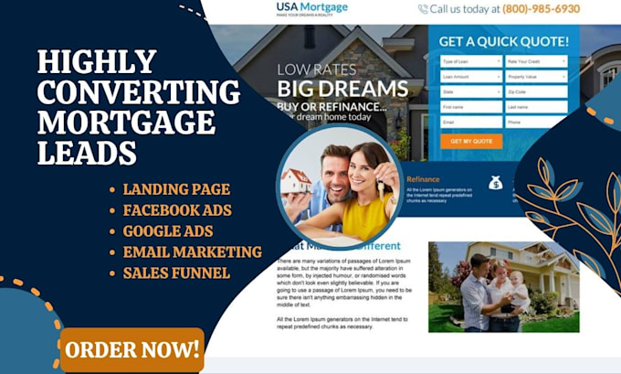 Gig Preview - Generate mortgage leads mortgage broker leads mortgage loan lead generation