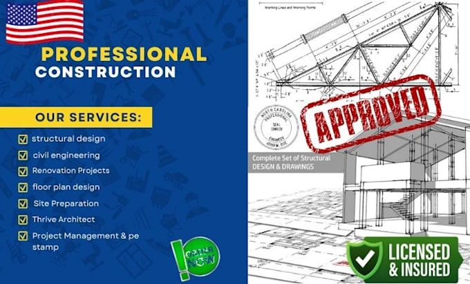 Gig Preview - Do structural engineering calculation and drawing, montana, wyoming, idaho