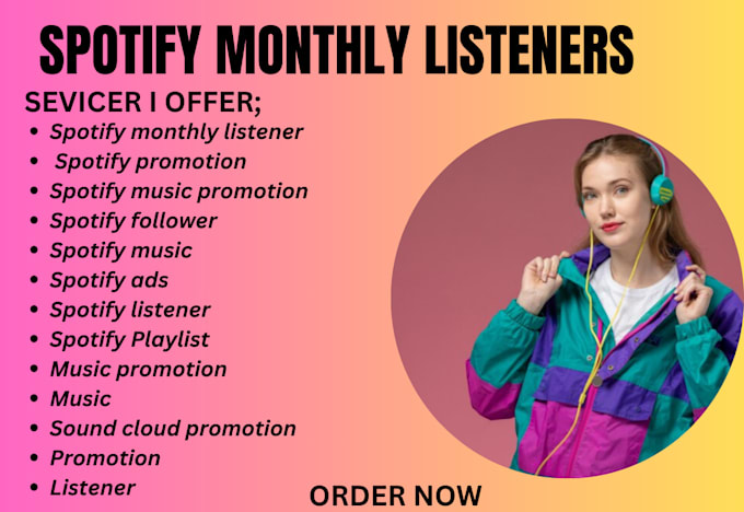 Gig Preview - Spotify monthly listener spotify promotion organic spotify music promotion