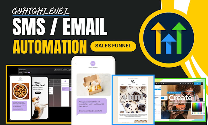 Gig Preview - Do gohighlevel sms automation a2p gohighlevel funnel ghl email template reireply