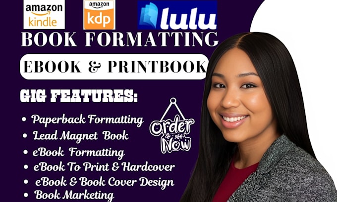 Gig Preview - Kdp book formatting, amazon kdp book formatting for amazon kdp book publishing