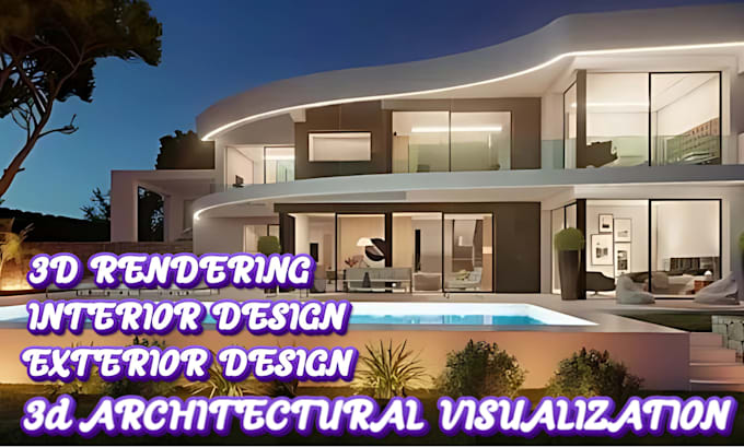 Gig Preview - Do exterior architectural home design rendering, 3d visualization 3d modeling