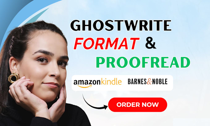 Gig Preview - Edit and format ghostwrite ebook for amazon book publishing, KDP book formatting