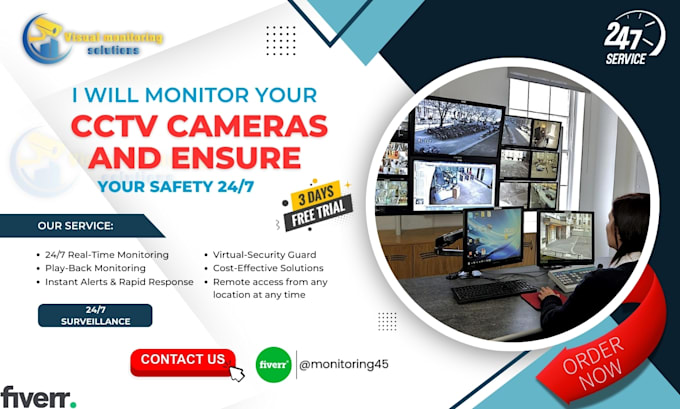 Gig Preview - Be your virtual security guard for remote cctv monitoring