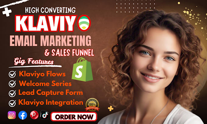 Gig Preview - Setup klaviyo email marketing campaign, klaviyo flows, and do shopify marketing