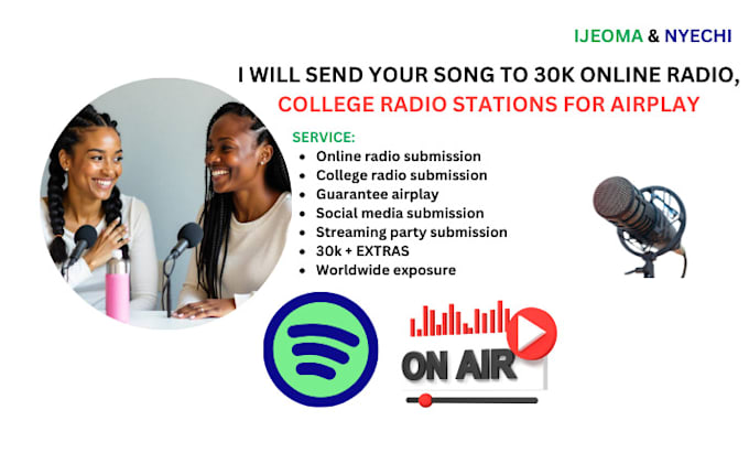 Gig Preview - Send your song to 30k online radio, college radio stations for airplay