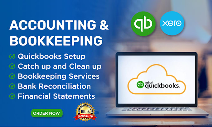 Gig Preview - Do setup, catch up, clean up and bookkeeping in quickbooks and xero